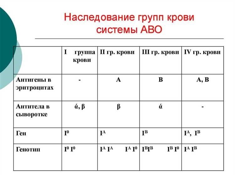 Наследование группы крови основные механизмы и факторы влияния